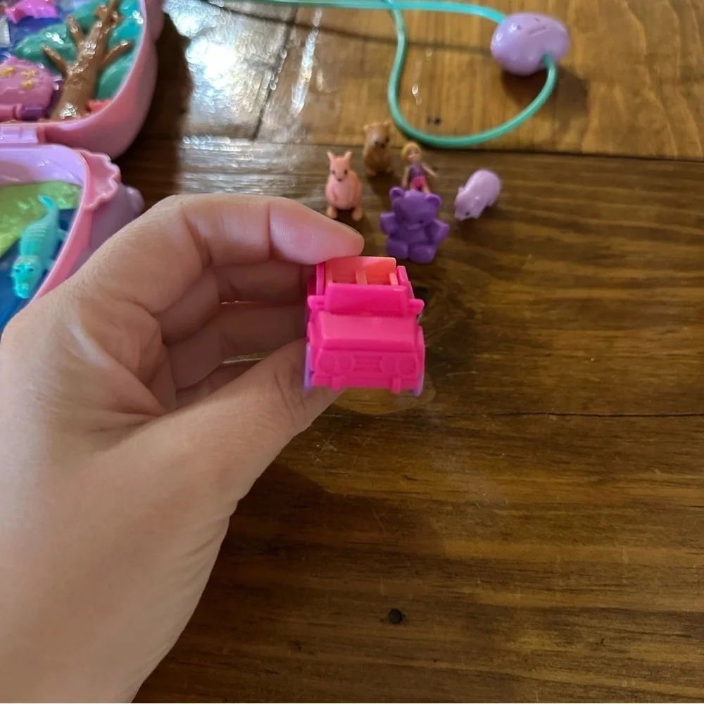 polly pocket 2 In 1 Koala Purse Travel Toy 1 Doll 1 Car And Animals